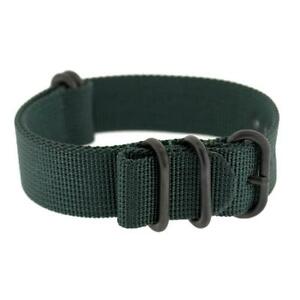 【送料無料】腕時計　リングナイロンヘビーデューティナイロンミリタリーダイブウォッチストラップダークグリーンzulu 5 pvdring nylon heavyduty nylon military dive watch strap in dark green