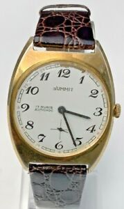 【送料無料】腕時計 ヴィンテージサミットルビスメッキストラップvintage summit 17 rubis hand wound gold plated watch strap