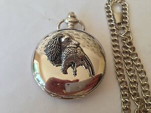 【送料無料】腕時計　スパニエルキジケースメンズクォーツポケットウォッチフォブ