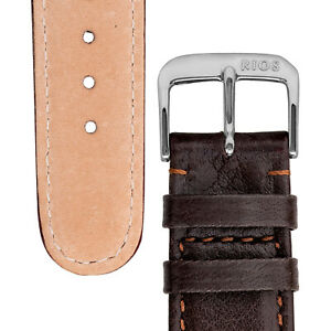 【送料無料】腕時計　アリゾナサドルレザーフックオンウォッチストラップrios1931 arizona genuine saddle leather hookon watch strap in mocha