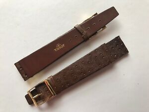 【送料無料】腕時計　ヴィンテージティソブラウンレザーストラップバックル