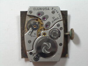 【送料無料】腕時計 エルギングレードジュエルムーブメントused elgin grade 538 21jewel complete wristwatch movement m874