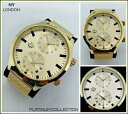 yzrv@I[o[TCYfA^C][S[hOWA[fUCi[t@bVmens oversized dual 2 time zones gold luxury designer fashion wrist watch 53mm