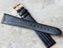 【送料無料】腕時計 フラットアンパッドタイプロングレングストカゲレザーウォッチストラップflat unpadded type long length lizard grain 20mm stunning leather watch strap(2)