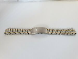 【送料無料】腕時計 メンズトーンステンレススチールストレートエンドmens 2 tone stainless steel watch bracelet with 10mm straight ends