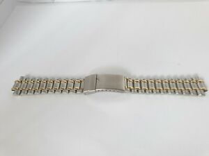 【送料無料】腕時計 メンズトーンステンレススチールmens 2 tone stainless steel watch bracelet with 10mm ends 【送料無料】腕時計 メンズトーンステンレススチールmens 2 tone stainless steel watch bracelet with 10mm ends