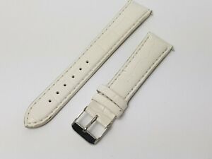 【送料無料】腕時計　ヴィンテージホワイトクロクランプウォッチストラップエンドヴィンテージストラップvintage white crocgrain watch strap with 18mm ends, vintage strap