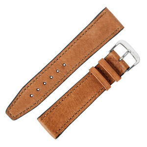 【送料無料】腕時計　タバコピッグスキンレザーウォッチストラップインコニャックrios1931 tobacco genuine pigskin leather watch strap in cognac