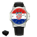 yzrv@NA`ANA`AYv[gcroatia croatian flag gents mens wrist watch birthday gift engraving