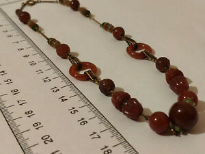 【送料無料】腕時計　ヴィンテージチェコスロバキアガラスネックレス