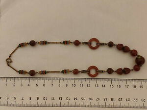 【送料無料】腕時計　ヴィンテージチェコスロバキアガラスネックレス