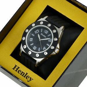 【送料無料】腕時計　ヘンリーメンズファッションアナログデザインエッジスタイリッシュボックスhenley mens fashion analogue bold design edgy stylish watch gift box