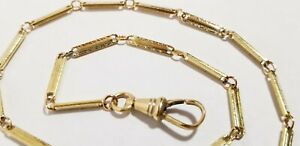 【送料無料】腕時計　ヴィンテージアールデコゴールドポケットウォッチフォブチェーングラム