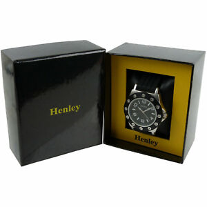 【送料無料】腕時計　ヘンリーメンズファッションアナログデザインエッジスタイリッシュボックスhenley mens fashion analogue bold design edgy stylish watch gift box