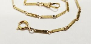 【送料無料】腕時計　ヴィンテージアールデコゴールドポケットウォッチフォブチェーングラム