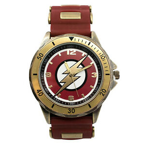 【送料無料】腕時計　シリコーンストラップレッドフラッシュシンボルウォッチflash tc symbol watch with silicone adjustable strap red