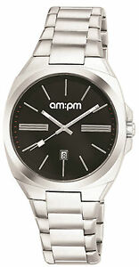 【送料無料】腕時計　メンズアナログクォーツウォッチスチールケーススチールブレスレット ampm mens analogue quartz watch pg121u104 steel case steel bracelet(2)