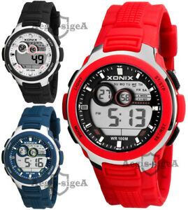 【送料無料】腕時計　メンズデジタルクロノデュアルタイムタイマーmens xonix watch, digital, chrono, dual time, timer, wr100m