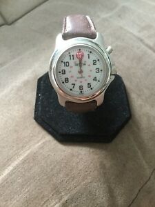 【送料無料】腕時計 ジュネーブウォッチメンブラウンワイドレザーステンレスシルバーホワイトクォーツgeneva watch men brown wide leather stainless silver 30m white quartz