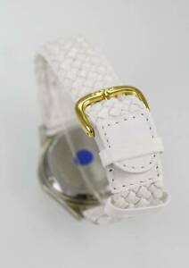 【送料無料】腕時計　エディバウアーウォッチメンズホワイトレザーステンレススチールシルバークォーツeddie bauer watch mens white leather stainless steel silver100m date 24hr quartz