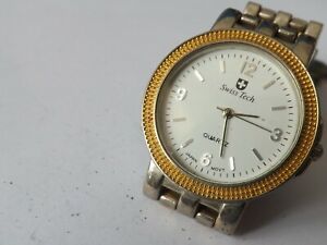 【送料無料】腕時計 ヴィンテージステンレスケースクォーツスイスa vintage gents stainless steel cased quartz swiss tech watch