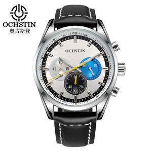 【送料無料】腕時計 メンズミリタリークロノグラフウォッチクォーツウォッチレザーochstin mens military chronograph watch quartz watch leather waterproof watch