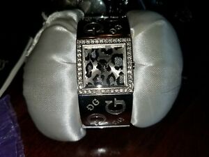 ̵ӻסƥ쥹ҥ祦åܥåauthentic guess womens w80018l1 stainless steel leopard logo watch w box