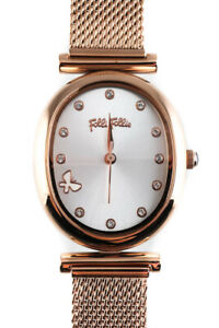 【送料無料】腕時計　フォリフォリーレディースローズゴールドトーンクリスタルオーバルブレスレットfolli follie womens rose gold tone crystal oval 30mm bracelet watch