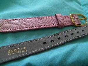 【送料無料】腕時計 10 mm bracelet en reptile veritable rose belle fabrication francaise