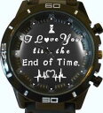 【送料無料】腕時計　ロマンチックユニークレアファッションromantic love you till end of time lover wrist watch unique rare fashion gift