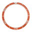 ̵ӻס٥륪replacement bezel insert orange wsilver numbers 4130mm x 33mm