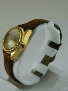 【送料無料】腕時計　バブルウォッチゴールドトーンケースアーミトロントレッティarmitron twetty in a bubble watch gold tone case