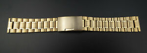 ̵ӻסåɥ󥯥å֥쥹åȥɥȡ󥹥ȥ졼ȥ solid link 24 mm watch bracelet gold tone with straight ends