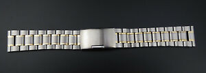 【送料無料】腕時計　ソリッドリンクブレスレットトーンストレートエンド solid link 24 mm watch bracelet two tone with straight ends