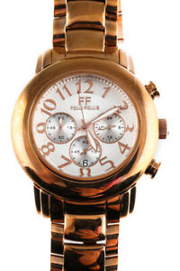 【送料無料】腕時計　フォリフォリーメンズローズゴールドトーンステンレススチールラージリンクブレスレットfolli follie mens rose gold tone stainless steel large link bracelet 46mm watch