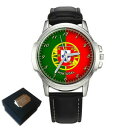 【送料無料】腕時計 ポルトガルポルトガルメンズクリスマスベストportugal portuguese flag mens wrist watch engraving christmas best gift