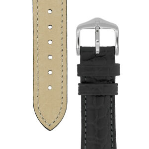 【送料無料】腕時計　ディアクロコエンボスカーフレザーウォッチストラップバックルブラック