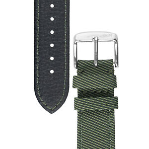 【送料無料】腕時計　モレラトリサイクルガバジンファブリックウォッチストラップグリーンmorellato corfu recycled gabardine fabric watch strap in green