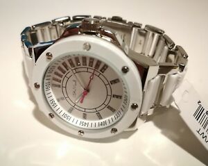 ̵ӻסɥʥɡӥ󥳥ޥ륿ȥå㥤å֥쥢å㥤orologio donna deauville,bianco smaltato,acciaio,cassa 38 mm,bracciale acciaio