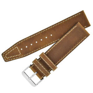 【送料無料】腕時計　ディモデルネバダビンテージカーフレザーウォッチストラップゴールドブラウンホワイトステッチdimodell nevada vintage calf leather watch strap in gold brown amp; white stit