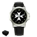 【送料無料】腕時計 マルタマルタクロスフリーメーソンメンズknights of malta maltese cross masonic gents mens wrist watch gift engraving(2)