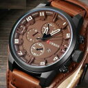 【送料無料】腕時計 スポーツラウンドカジュアルファッションレザーwatch men sport wristwatch 1pc round casual wate...
