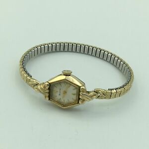 【送料無料】腕時計　ヴィンテージブローバスイスベゼルレディースランニングvintage bulova swiss 17j 6 cl 10k rgp bezel ladies wrist watch running