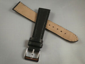 【送料無料】腕時計　シャークスキンウォッチストラップパッドステッチブラック