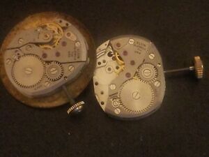 【送料無料】腕時計 エルギンアメリカelgin 732 and 711, wrist watch movements, made in usa, 19 jewel, c 1950’s