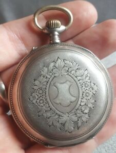 【送料無料】腕時計　シルバーポケットウォッチモントルグーセットアルジャンアレビゼヴィンテージ