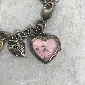 【送料無料】腕時計　ピンクチャームブレスレットチャームウォッチブライトンパワーvtg brighton power of pink charm bracelet charms amp; watch go with all your heart