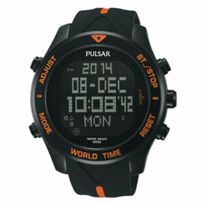 【送料無料】腕時計 パルサーゲンスデジタルクロノグラフpulsar gents digital world time chronograph pq2037x1 pnp