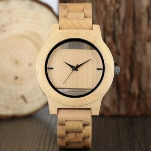 【送料無料】腕時計　natural bamboo wood wristwatch wooden watch