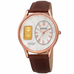 【送料無料】腕時計 メンズアウグストシュタイナーストラップウォッチmens august steiner as8224rg certified 010g plate of pure gold strap watch 【送料無料】腕時計 メンズアウグストシュタイナーストラップウォッチmens august steiner as8224rg certified 010g plate of pure gold strap watch